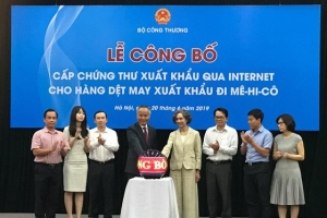 Cấp Chứng thư xuất khẩu qua Internet cho hàng dệt may sang Mexico