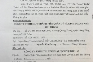 Hải Phòng: Khẳng định việc cho Cty Kiều Vi thuê sân để xe số 2 là đúng quy định