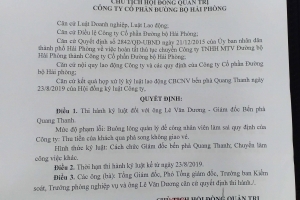 Chủ tịch HĐQT Công ty CP Đường bộ Hải Phòng: Việc thất thoát tiền vé ở phà Quang Thanh là không lớn