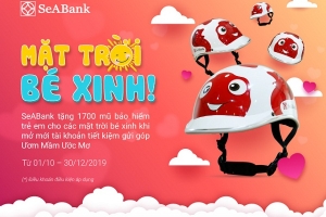 SeABank tặng 1.700 mũ bảo hiểm xinh xắn cho mặt trời bé con
