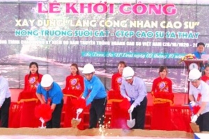 Kon Tum: Lễ khởi công xây dựng Làng công nhân cao su