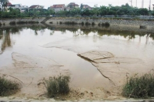 Nghệ An: Nhà máy nước ngang nhiên xả bùn thải đặc ra hồ điều hòa