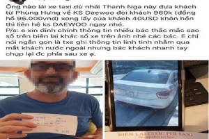 Tài xế taxi “chặt chém” khách tây bị phạt hơn 14 triệu đồng