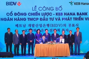 KEB Hana Bank chính thức trở thành cổ đông chiến lược nước ngoài của BIDV