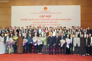 Thủ tướng, Chủ tịch Quốc hội gặp mặt Đại biểu Quốc hội là nhà giáo