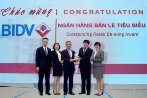 BIDV nhận cú đúp Giải thưởng Ngân hàng Việt Nam tiêu biểu
