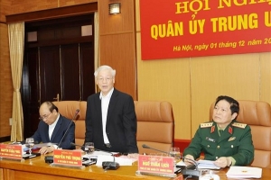 Tổng Bí thư, Chủ tịch nước Nguyễn Phú Trọng chủ trì Hội nghị Tổng kết công tác quân sự, quốc phòng