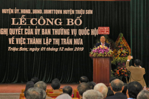 Thanh Hóa: Công bố Nghị quyết về việc thành lập Thị trấn Nưa
