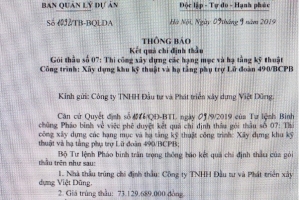 ‘Nghi án’ làm giả hồ sơ dự thầu?