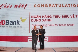 HDBank nhận giải Ngân hàng Tiêu biểu về 'Tín dụng Xanh'