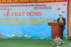 Hà Nam trang trọng tổ chức lễ phát động chương trình ‘Sữa học đường’