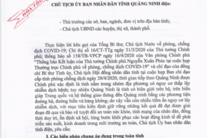 Quảng Ninh: Tiếp tục thực hiện cách ly các hoạt động trong xã hội tới hết ngày 3/5