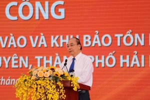 Thủ tướng Chính phủ dự lễ khởi công DA xây dựng tuyến đường vào khu bảo tồn bãi cọc Cao Quỳ, Liên Khê, Thủy Nguyên