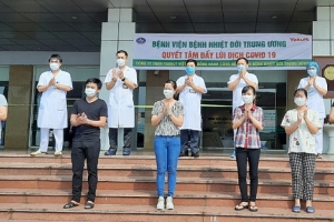 Hôm nay (11/5), 4/8 bệnh nhân mắc Covid-19 được điều trị khỏi là người ở Mê Linh