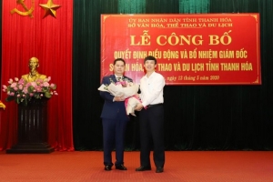 Công bố quyết định bổ nhiệm Giám đốc Sở Văn hóa, Thể thao và Du lịch Thanh Hóa