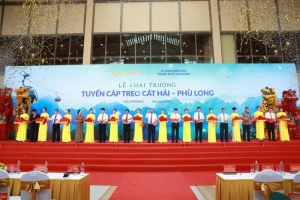 Sun Group khai trương cáp treo dài gần 4 km tại Cát Hải - Hải Phòng