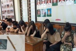 Thanh Hóa: Bắt quả tang 14 đối tượng tổ chức sử dụng ma túy tại quán karaoke