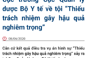 Khởi tố nguyên Phó Cục trưởng Cục Quản lý dược Bộ Y tế