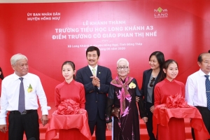 Đồng Tháp: Khánh thành ngôi trường được xây dựng theo chuẩn quốc gia đầu tiên tại xã Long Khánh A