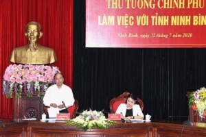 Thủ tướng Nguyễn Xuân Phúc kiểm tra tiến độ giải ngân vốn đầu tư công tại Ninh Bình