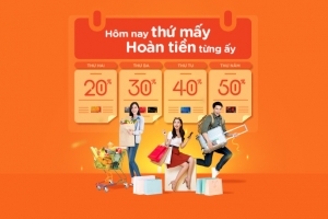 Hoàn tiền tới 50% các ngày trong tuần với thẻ quốc tế MSB