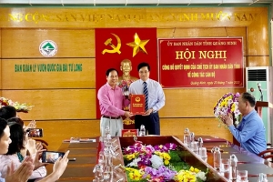 Quảng Ninh: Bổ nhiệm Phó giám đốc Ban quản lý Vườn Quốc gia Bái Tử Long