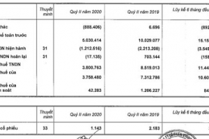 Vinhomes: 6 tháng đầu năm tăng 8% lợi nhuận sau thuế