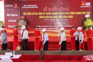 Bệnh viện Đa khoa Vĩnh Phúc: Khởi công Dự án Nhà kỹ thuật nghiệp vụ và công trình phụ trợ
