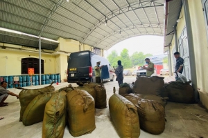 Lạng Sơn: Tạm giữ phương tiện vận chuyển hàng may mặc nghi nhập lậu