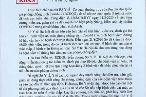 Sở Y tế Hà Nội được khen về việc đã đình chỉ hoạt động 3 bệnh viện vì không bảo đảm an toàn phòng chống dịch COVID-19.