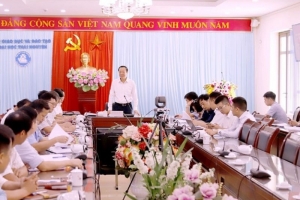 Thứ trưởng Bộ GD&ĐT Phạm Ngọc Thưởng: Kiểm tra tiến độ giải ngân các dự án thuộc Đại học Thái Nguyên
