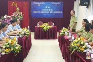 Ký quy chế phối hợp giữa Cục QLTT Nghệ An và Công ty Xăng dầu Nghệ An