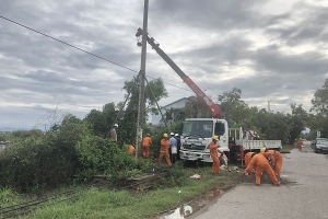 Nỗ lực khôi phục cung cấp điện, khắc phục hậu quả bão số 5