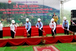Yên Bái: Khởi công công trình đường nối tỉnh lộ 174