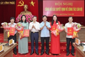 Vĩnh Phúc: Hội nghị công bố các quyết định về công tác cán bộ