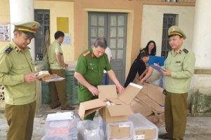 Lạng Sơn: Thu giữ lô hàng giả mạo các nhãn hiệu nổi tiếng