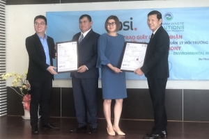 Công ty TNHH Xử lý chất thải Việt Nam nhận Chứng chỉ ISO 9001-2015 và ISO 14001-2015
