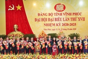 Bế mạc Đại hội đại biểu Đảng bộ tỉnh Vĩnh Phúc lần thứ XVII, nhiệm kỳ 2020-2025