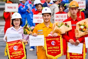 Chi nhánh Khí Hải Phòng giành giải Nhất toàn đoàn tại Hội thao PCCC Khu kinh tế Đình Vũ năm 2020