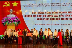 Hải Phòng hỗ trợ 120 tỷ đồng vì miền Trung ruột thịt