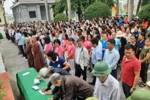 Phường Hội Hợp (TP. Vĩnh Yên): Đóng góp 450 triệu đồng nhằm chia sẻ khó khăn với người dân miền Trung