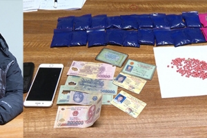 Bắt giữ đối tượng tàng trữ, vận chuyển hơn 5.400 viên ma tuý tổng hợp