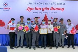EVNGENCO 3 tổ chức hiến máu hưởng ứng Tuần lễ hồng EVN lần VI - 2020