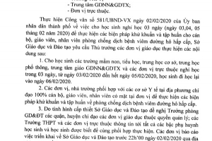 Hải Phòng: Học sinh nghỉ học 3 ngày để thực hiện biện pháp khử khuẩn và tập huấn cho giáo viên phòng chống dịch nCov