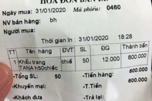 Ninh Bình: Xử phạt 15 triệu với cơ sở bán tăng giá khẩu trang y tế tăng giá gấp 10 lần ngày thường
