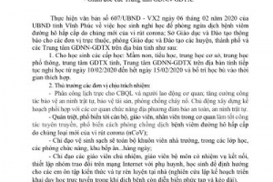 Vĩnh Phúc: Học sinh nghỉ thêm 1 tuần để phòng dịch nCoV