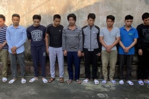 Thanh Hóa: Đánh bạc dưới hình thức xóc đĩa, 9 đối tượng bị bắt