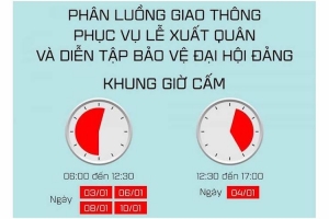 Các tuyến đường tạm cấm ở Hà Nội để diễn tập bảo vệ Đại hội Đảng lần thứ XIII