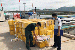Kiên Giang: Cảnh sát biển bắt giữ 7 tấn thuỷ sản có dấu hiệu vi phạm