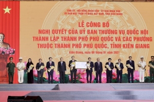 Hàng nghìn người có mặt tại KĐT mới An Thới chào đón Phú Quốc lên thành phố